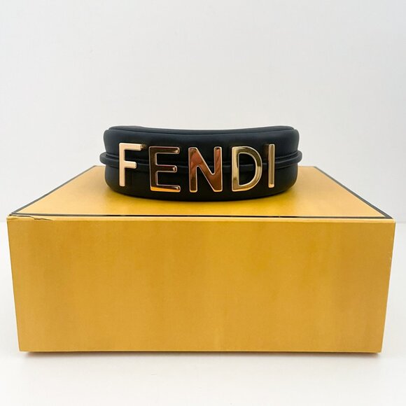 Fendi Nano Fendigraphy Mini Bag Charm Matte Black Gold - Picture 3 of 16